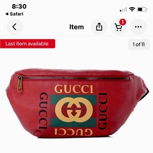 Gucci Hisbicus Fanny Belt Bag Authentic